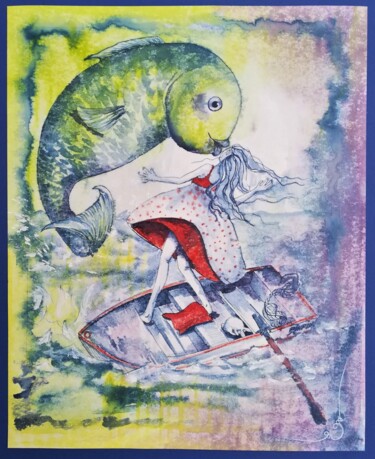 Malerei mit dem Titel "" Baiser salé "" von Martine Bardiaux, Original-Kunstwerk, Acryl