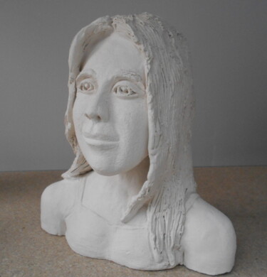 Sculpture titled "Jeune Fille en déba…" by Martine Béron, Original Artwork, Clay