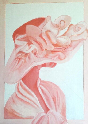 Malerei mit dem Titel "Elégance" von Martine Bonnerave, Original-Kunstwerk, Öl