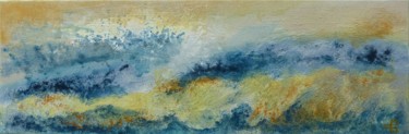 Painting titled "La mer en colère" by Martine Brugeron, Original Artwork, Acrylic