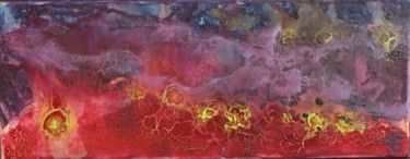 Painting titled "Création terrestre" by Martine Brugeron, Original Artwork, Acrylic