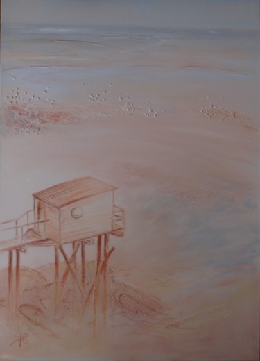 Peinture intitulée "Basse mer" par Martine Brugeron, Œuvre d'art originale