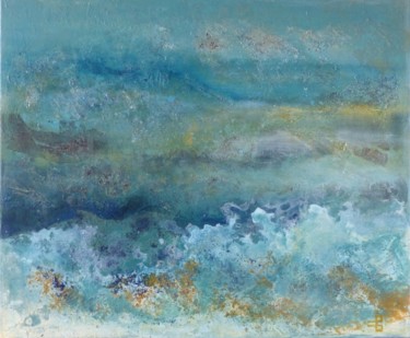 Pintura intitulada "Fond marin" por Martine Brugeron, Obras de arte originais