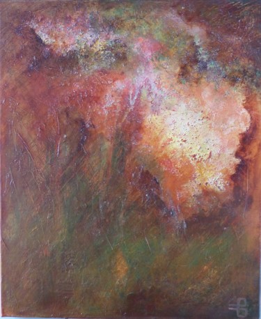 Peinture intitulée "Flamboyant départ" par Martine Brugeron, Œuvre d'art originale
