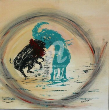 Pintura intitulada "feria" por Martine Bruyere, Obras de arte originais, Acrílico