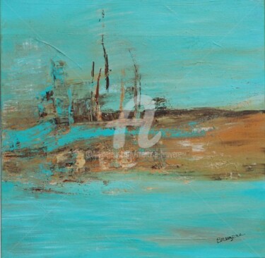 Painting titled "Cap Sud" by Martine Bruyere, Original Artwork, Acrylic