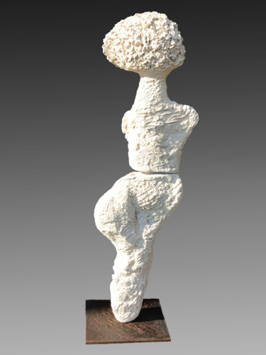 Sculpture titled "Félure" by Martine Camors, Original Artwork, Terra cotta