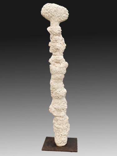 Скульптура под названием "Eclosion minérale (…" - Martine Camors, Подлинное произведение искусства, Терракота