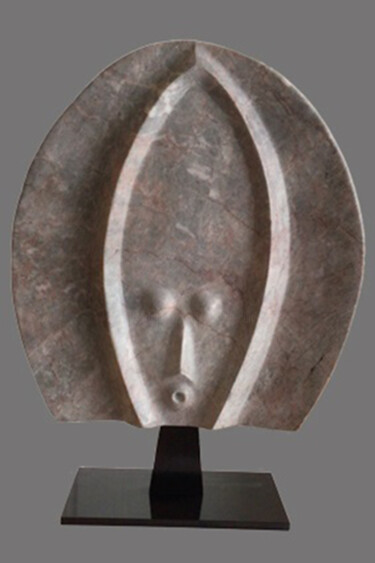 Sculpture intitulée "Fatoumata - inspira…" par Martine Camors, Œuvre d'art originale, Pierre