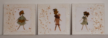 Collages intitulée "Drôle de Figurine" par Martine Capdeville-Lacomme, Œuvre d'art originale