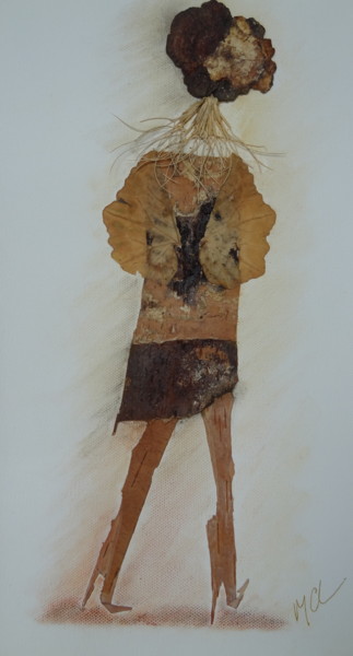 Collages intitulée "Aiguille talon" par Martine Capdeville-Lacomme, Œuvre d'art originale