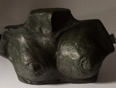 Sculpture titled "Le buste" by Martine Catteau  Delaroque, Original Artwork, Clay