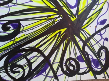 Painting titled "Big Bang!" by Martine Dégot, Original Artwork, Marker