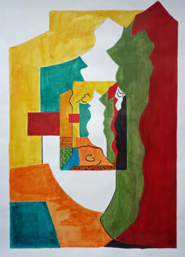 Peinture intitulée "04-rideau-de-scene-…" par Martine Durand, Œuvre d'art originale