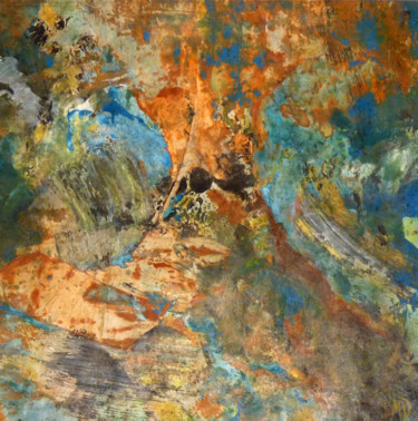 Peinture intitulée "arborescence-30x30-…" par Martine Durand, Œuvre d'art originale