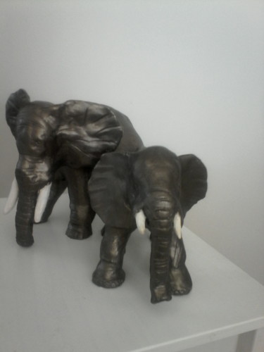 Sculpture intitulée "africa" par Martine Ferrand, Œuvre d'art originale, Céramique