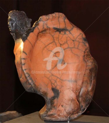 Sculpture titled "Envol 3" by Martine France Moreau, Original Artwork, Ceramics