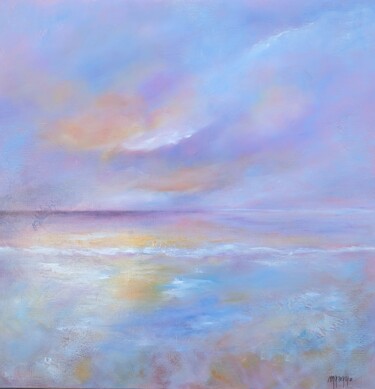 Painting titled "MARÉE BASSE EN VIOL…" by Martine Gregoire, Original Artwork, Oil Mounted on Wood Stretcher frame