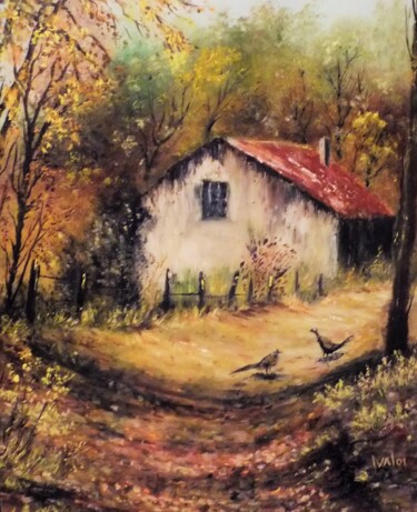 Peinture intitulée "Un si bel automne" par Martine Lacotte, Œuvre d'art originale, Huile