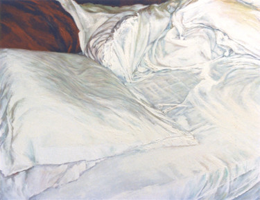 Peinture intitulée "lit 1" par Martine Lafont, Œuvre d'art originale, Huile Monté sur Châssis en bois