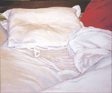 Ζωγραφική με τίτλο "lit 11" από Martine Lafont, Αυθεντικά έργα τέχνης, Λάδι Τοποθετήθηκε στο Ξύλινο φορείο σκελετό