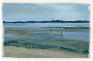 Peinture intitulée "Oléron marée basse1" par Martine Lafont, Œuvre d'art originale, Acrylique Monté sur Carton