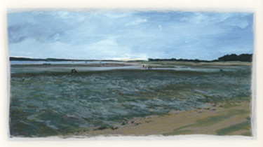 Peinture intitulée "Oléron - marée bass…" par Martine Lafont, Œuvre d'art originale, Acrylique Monté sur Carton