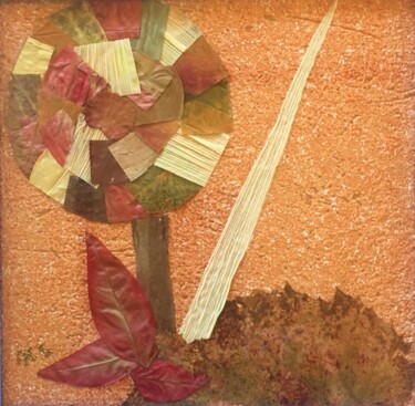 Collages intitulée "petit bilboquet" par Martine Le Scoul, Œuvre d'art originale, Collages