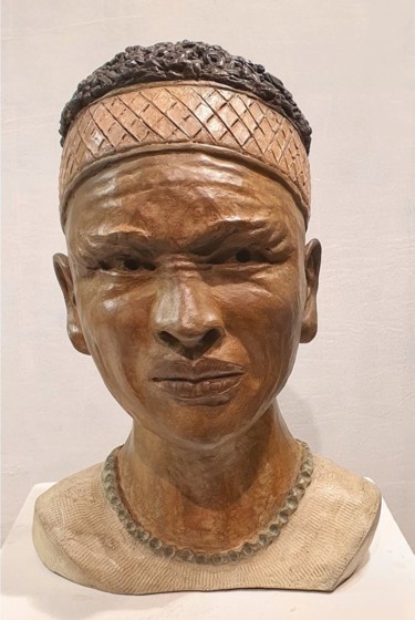 Sculpture intitulée "Bushman" par Martine Lee, Œuvre d'art originale, Bronze