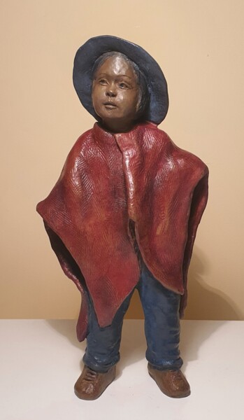 Sculpture intitulée "Petit Péruviens" par Martine Lee, Œuvre d'art originale, Bronze