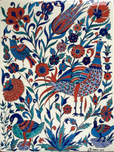 Artigianato intitolato "ceramique-jardin-au…" da Martine Maarek, Opera d'arte originale, Arredamento