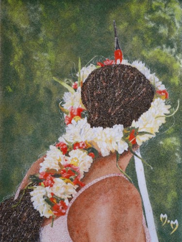 Painting titled "Patia fa vahine" by Martine Martre, Original Artwork, Collages