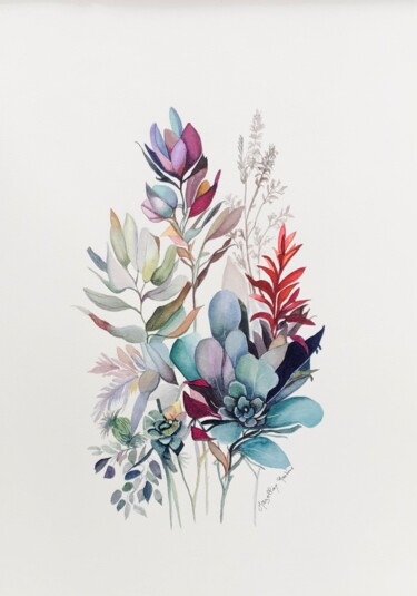 Zeichnungen mit dem Titel "Encre" von Martine Mazellier, Original-Kunstwerk, Tinte Auf Glas montiert