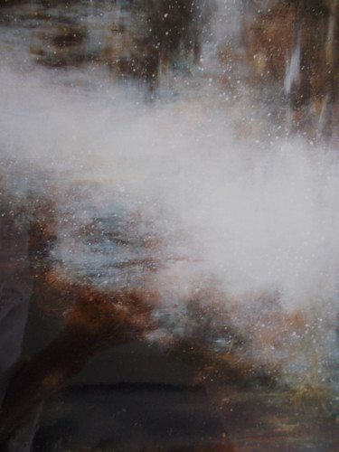 Peinture intitulée "Brumes parfumées" par Martine Moreau, Œuvre d'art originale, Huile