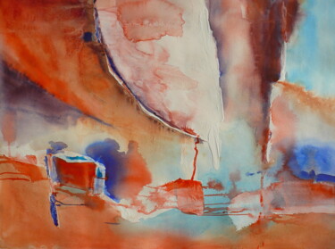 Peinture intitulée "concert sous le pont" par Martine Palhol, Œuvre d'art originale