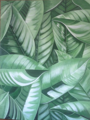 绘画 标题为“Jungle” 由Martine Ragot, 原创艺术品, 丙烯 安装在木质担架架上