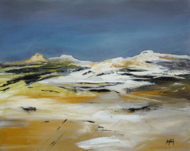 Paysage Insolite Peinture intitulée "Paysage Insolite" par Martine Sentein, Œuvre d'art originale, Acrylique Monté sur Châssis