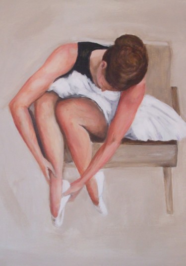 Painting titled "Ballerina" by Martine Verhelst, Original Artwork, Acrylic