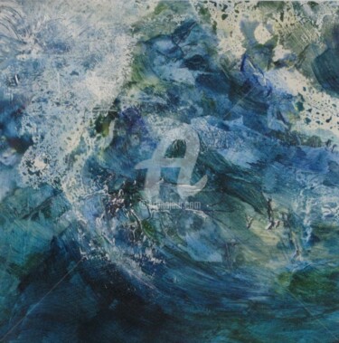 Картина под названием "vague2-" - Martine Vigroux, Подлинное произведение искусства, Акрил