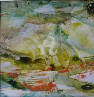 Pittura intitolato "torrent-roselend." da Martine Vigroux, Opera d'arte originale, Inchiostro
