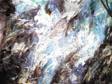 Painting titled "CHUTES D EAU" by Martine Vigroux, Original Artwork, Acrylic