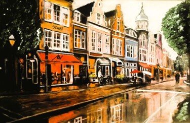 Painting titled "Utrecht Today" by Martine Weber, Original Artwork, Acrylic