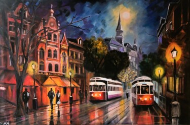 Painting titled "Sofian Transit" by Martine Weber, Original Artwork, Acrylic