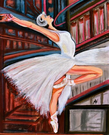 Peinture intitulée "Private Dancer" par Martine Weber, Œuvre d'art originale, Acrylique