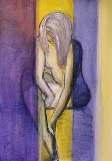 Schilderij getiteld "Boudoir" door Martine Weinsanto, Origineel Kunstwerk, Acryl