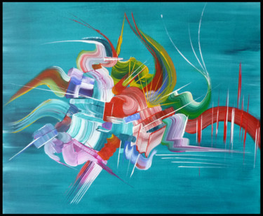 Malerei mit dem Titel "Peinture abstraite…" von Martine Belfodil, Original-Kunstwerk, Acryl