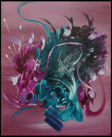 Картина под названием "Peinture abstraite…" - Martine Belfodil, Подлинное произведение искусства, Акрил