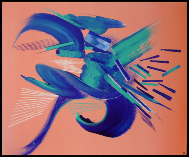 Pintura titulada "Peinture abstraite…" por Martine Belfodil, Obra de arte original, Acrílico Montado en Bastidor de camilla…