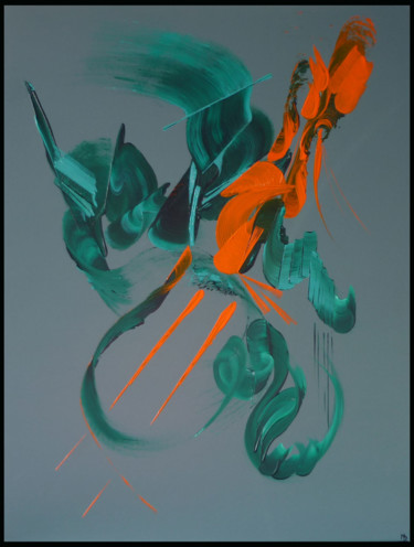Painting titled "Peinture abstraite…" by Martine Belfodil, Original Artwork, Acrylic