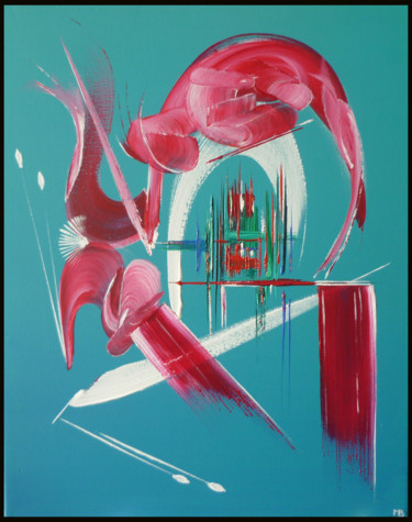 Schilderij getiteld "Peinture abstraite…" door Martine Belfodil, Origineel Kunstwerk, Acryl